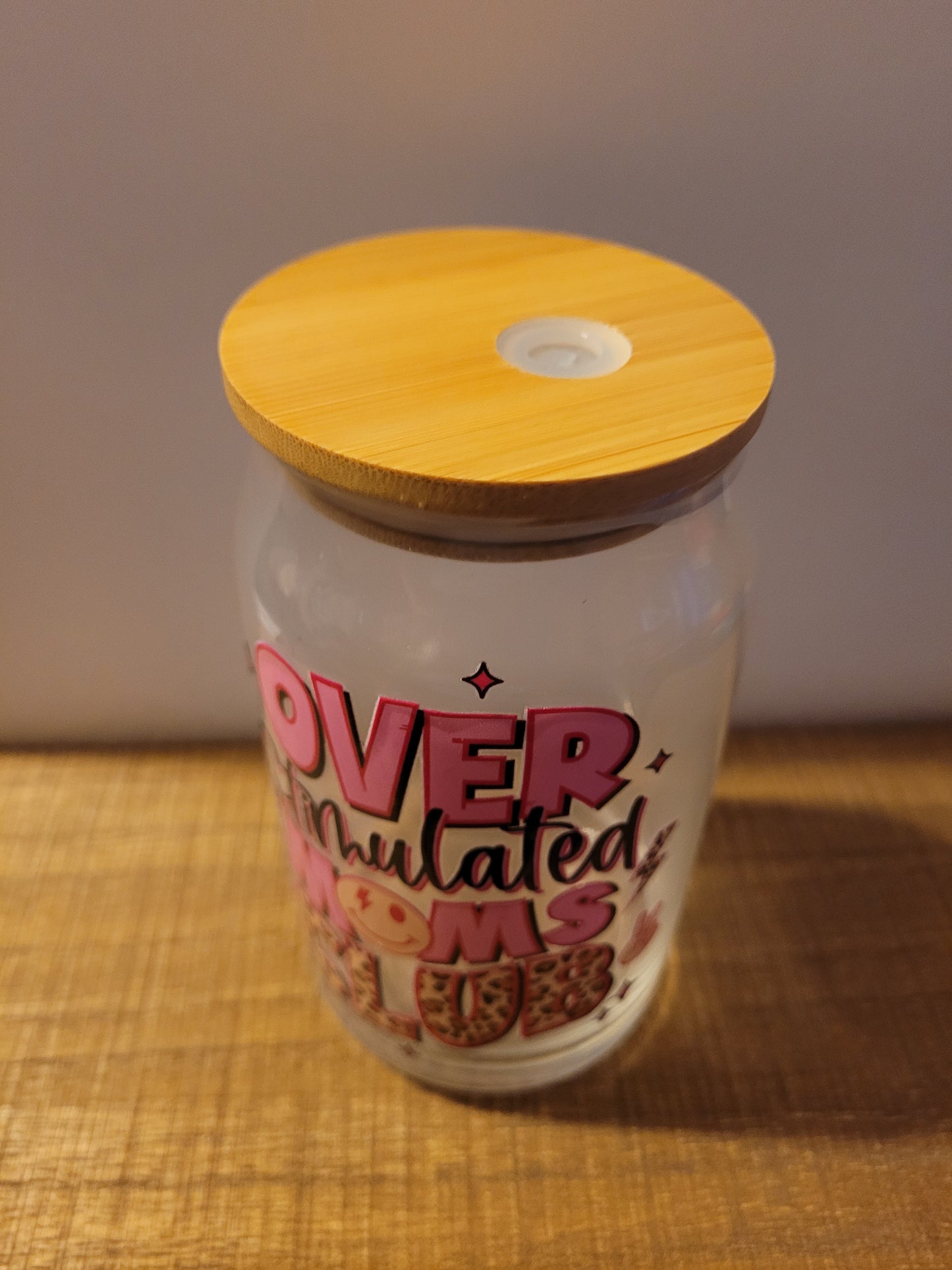 Mom Club Glass Cup - 16 oz