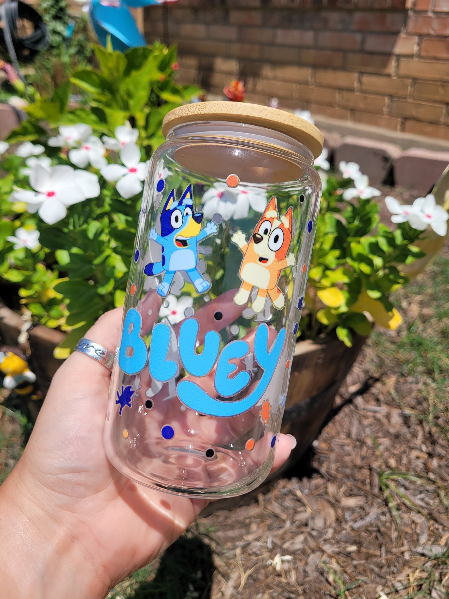 Bluey! Glass Cup - 16oz