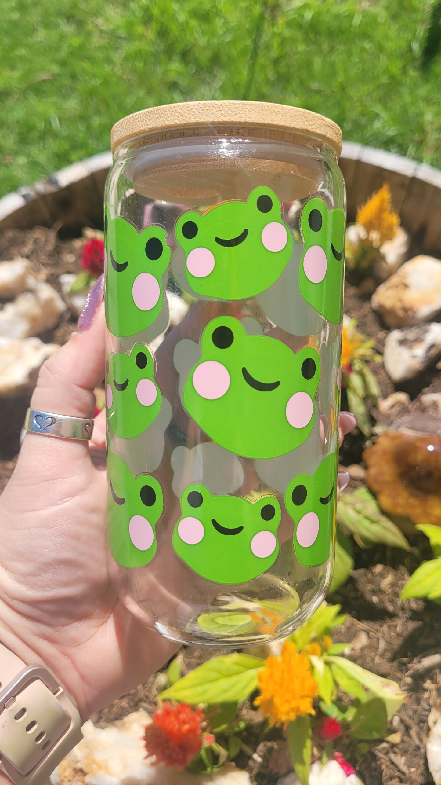 Froggy - 16 oz Glass Cup