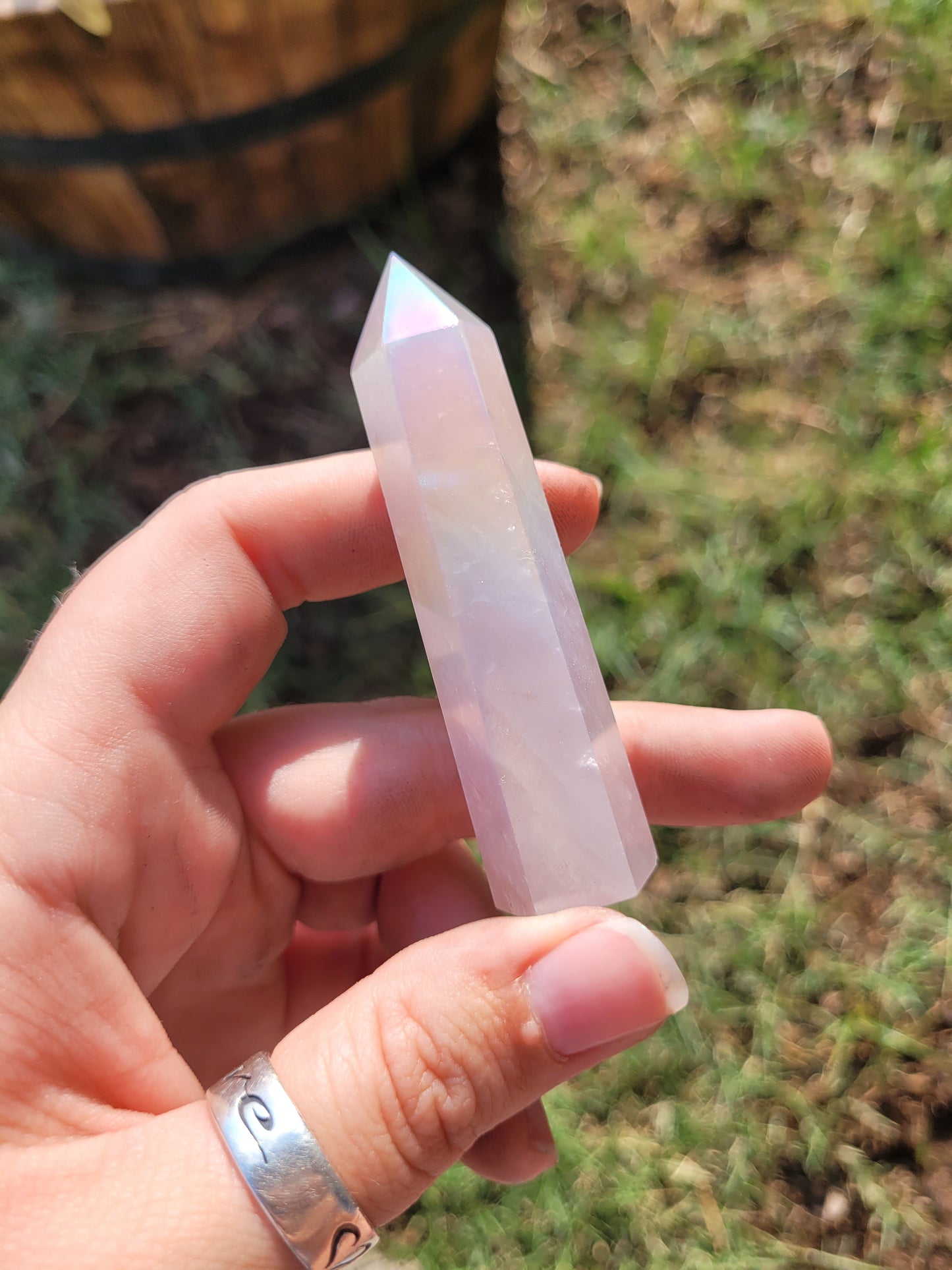 Aura Rose Quartz Tower (XSmall)