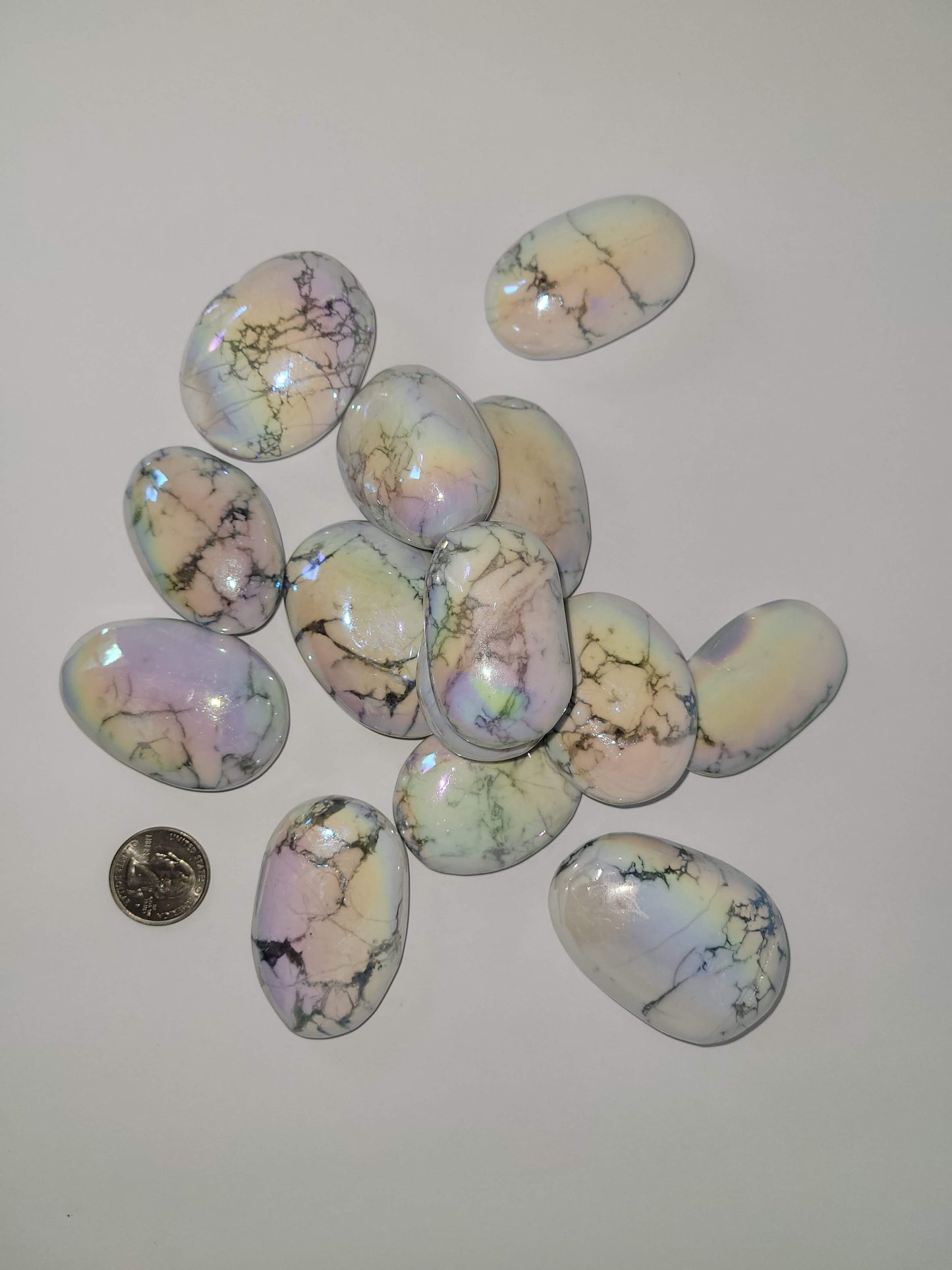 Aura Treated Howlite Palm Stones