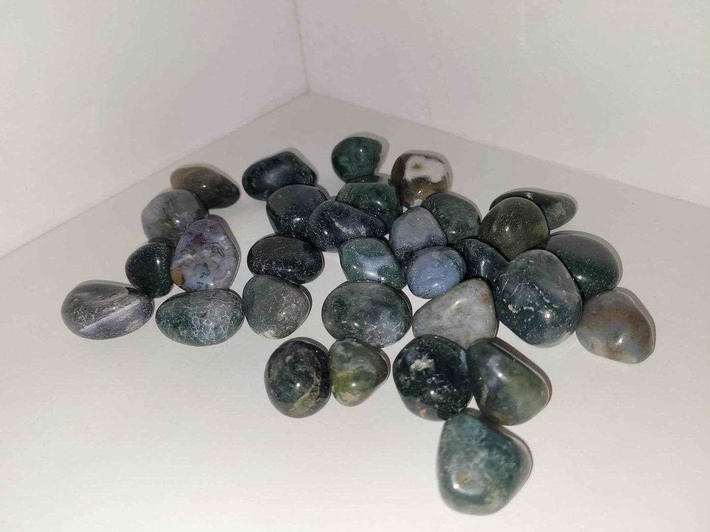 Moss Agate Tumble