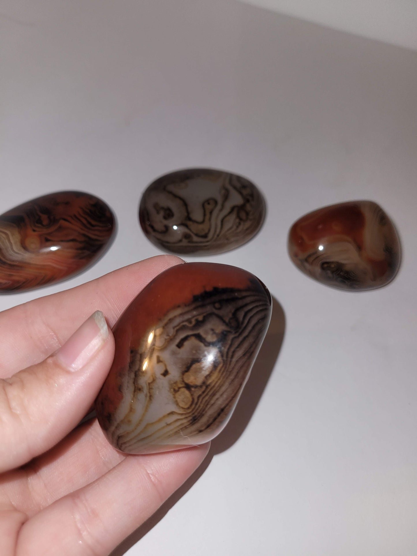 Sardonyx Agate Palm Stones