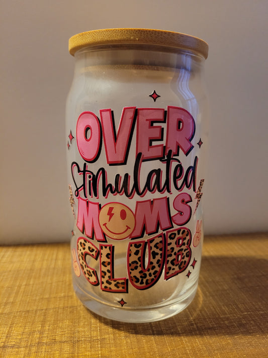 Mom Club Glass Cup - 16 oz
