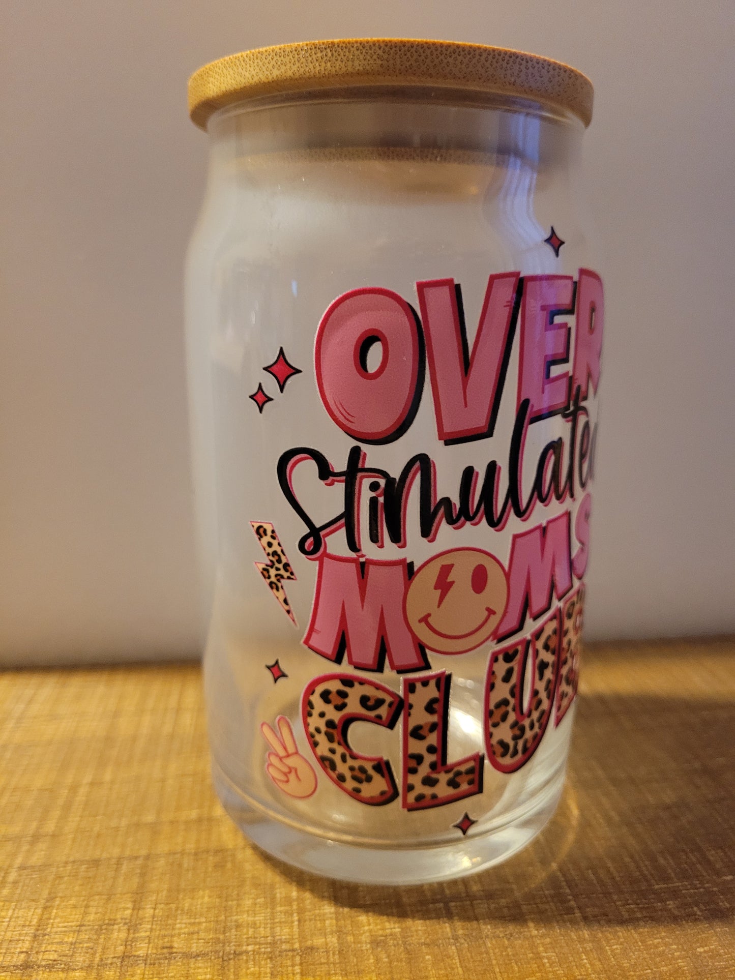 Mom Club Glass Cup - 16 oz