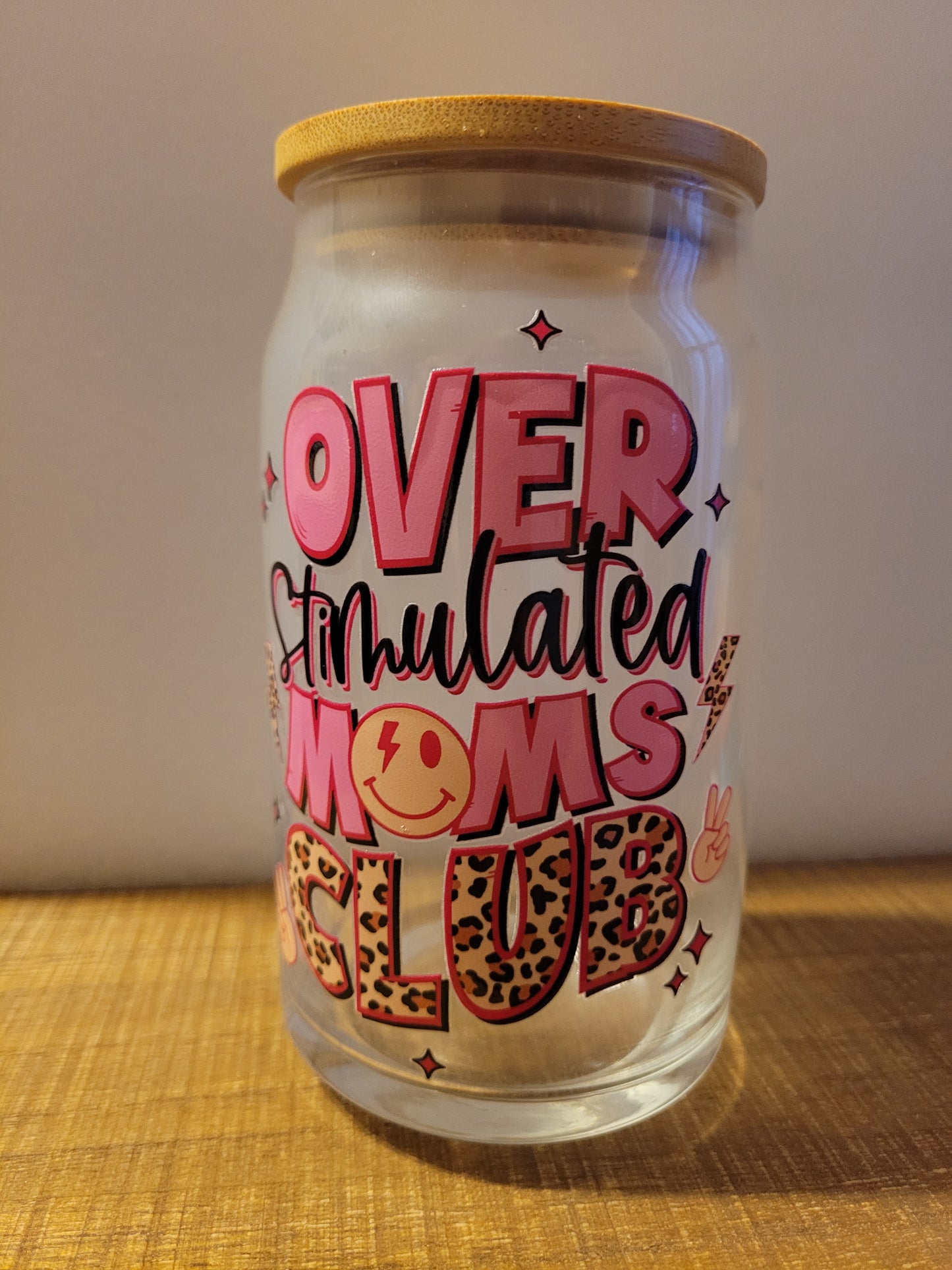 Mom Club Glass Cup - 16 oz