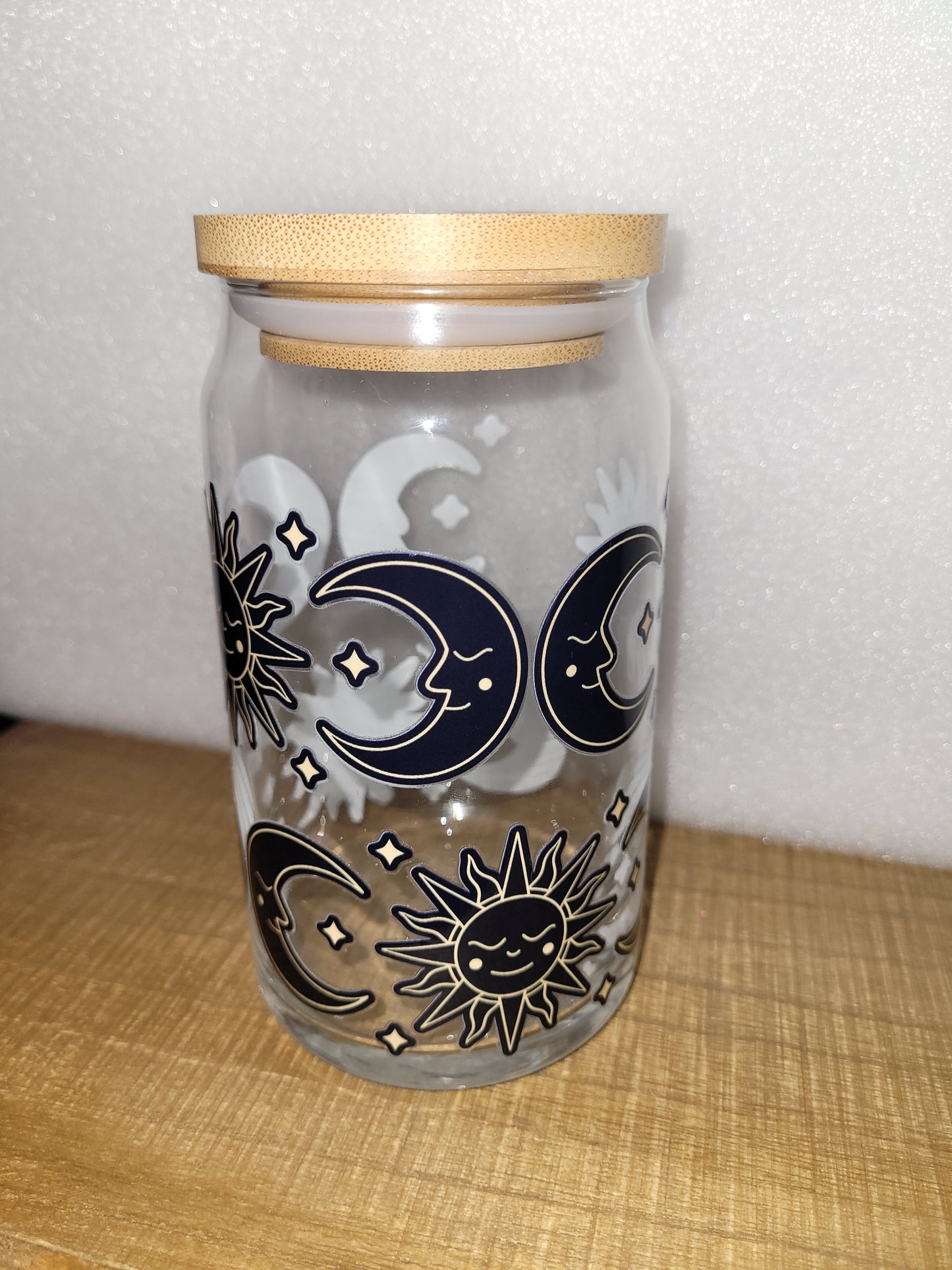 Moons and Suns Glass Cup - 16 oz