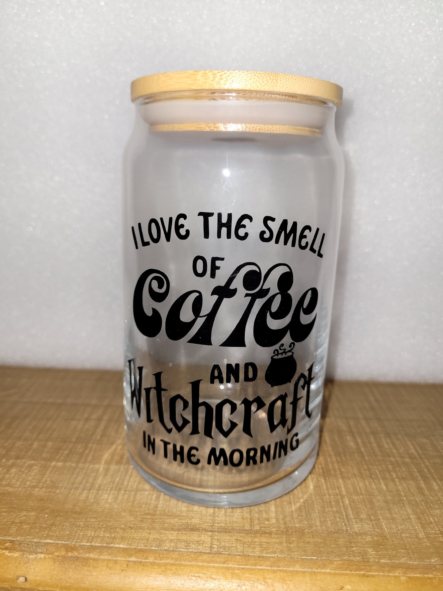 Coffee and Witchcraft Glass Cup - 16 oz