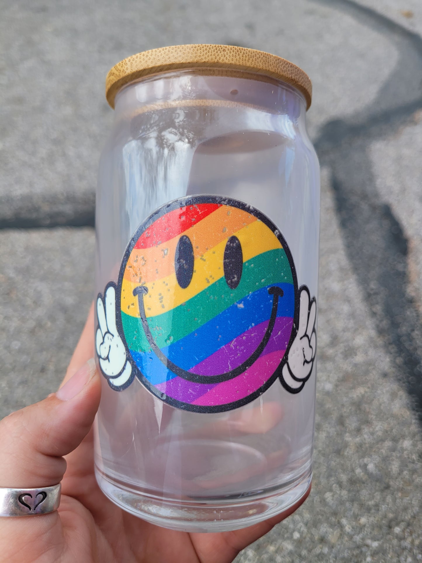 Love is Love Glass Cup - 16 oz