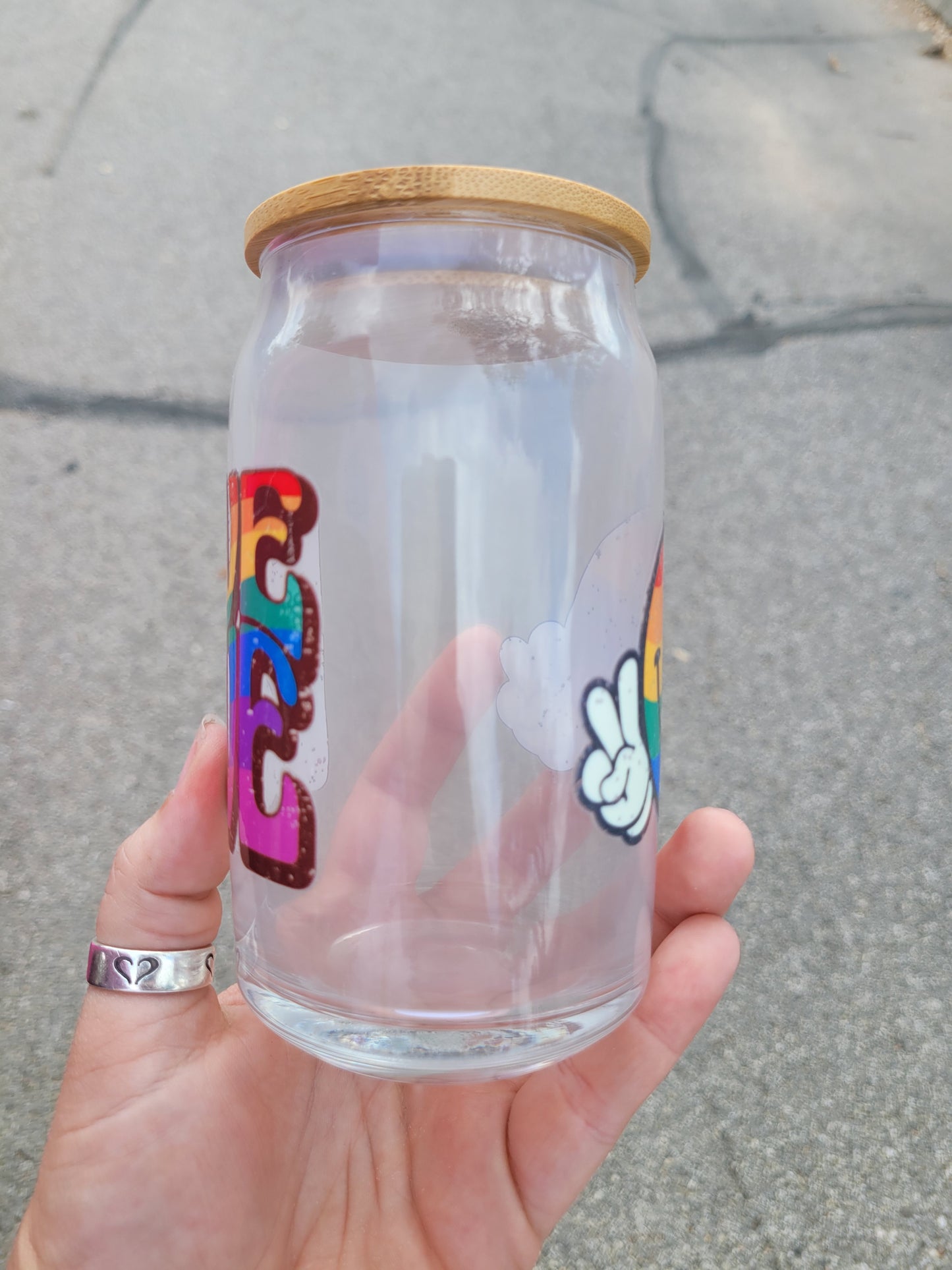 Love is Love Glass Cup - 16 oz