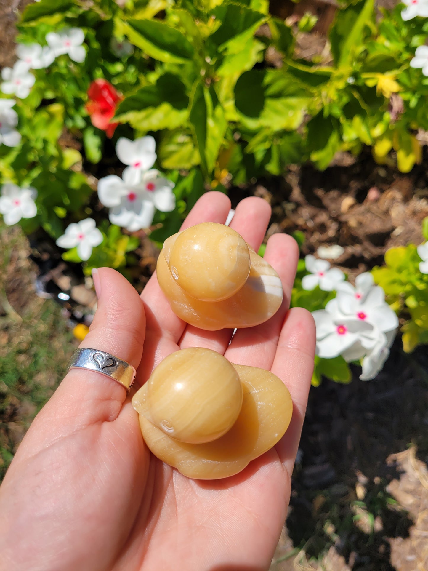 Yellow Calcite Duck Carving (XL)