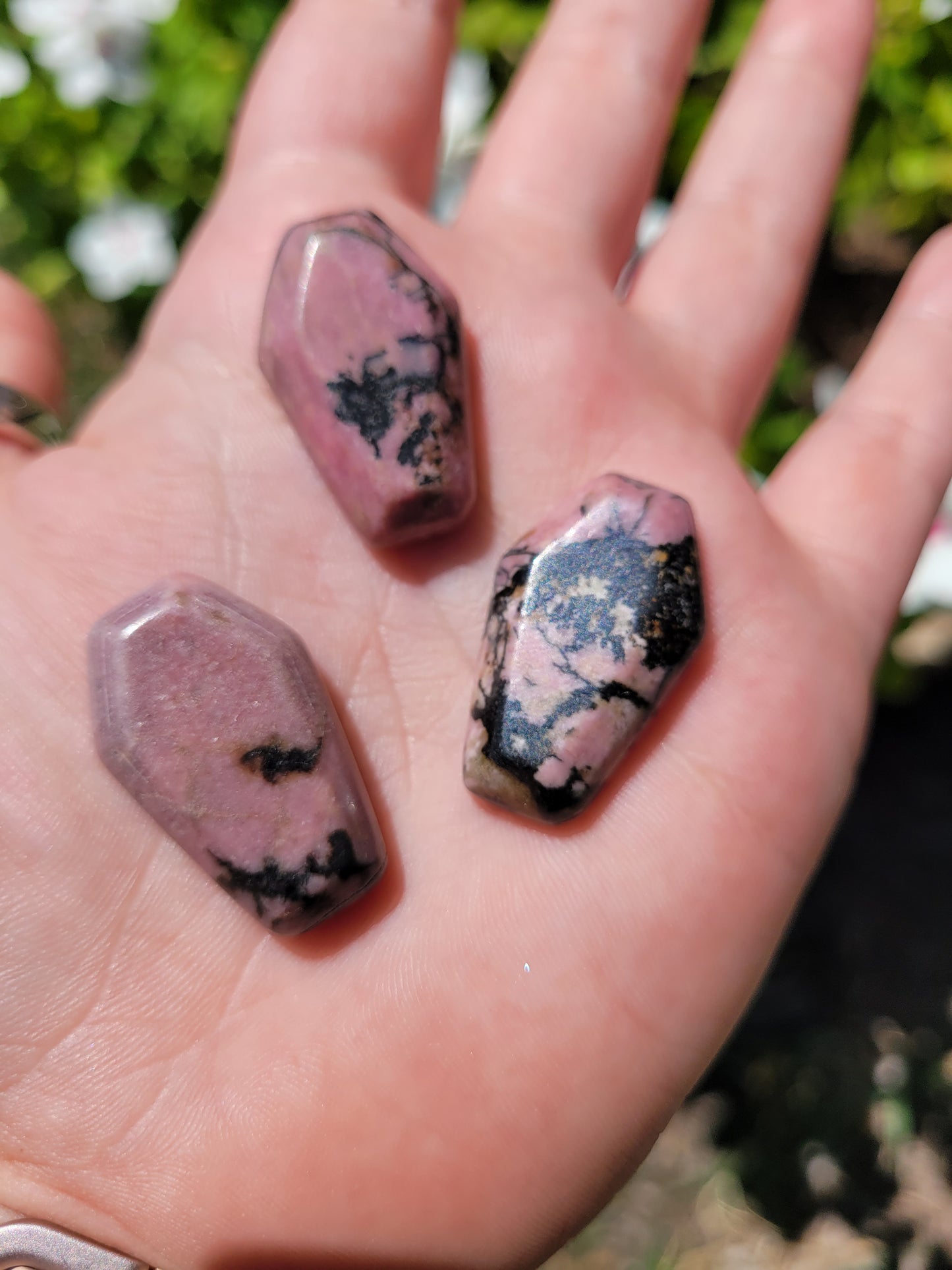 Mini Coffin Carving - Rhodonite