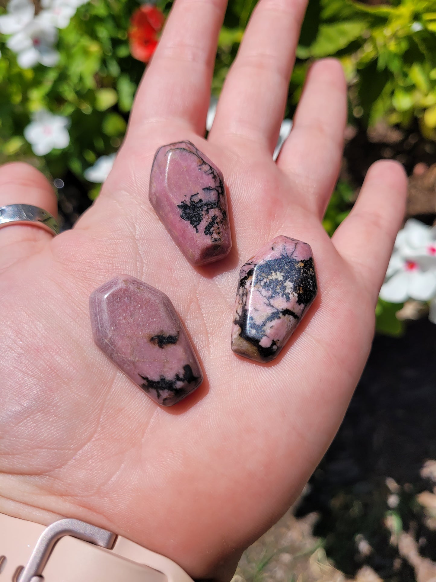 Mini Coffin Carving - Rhodonite