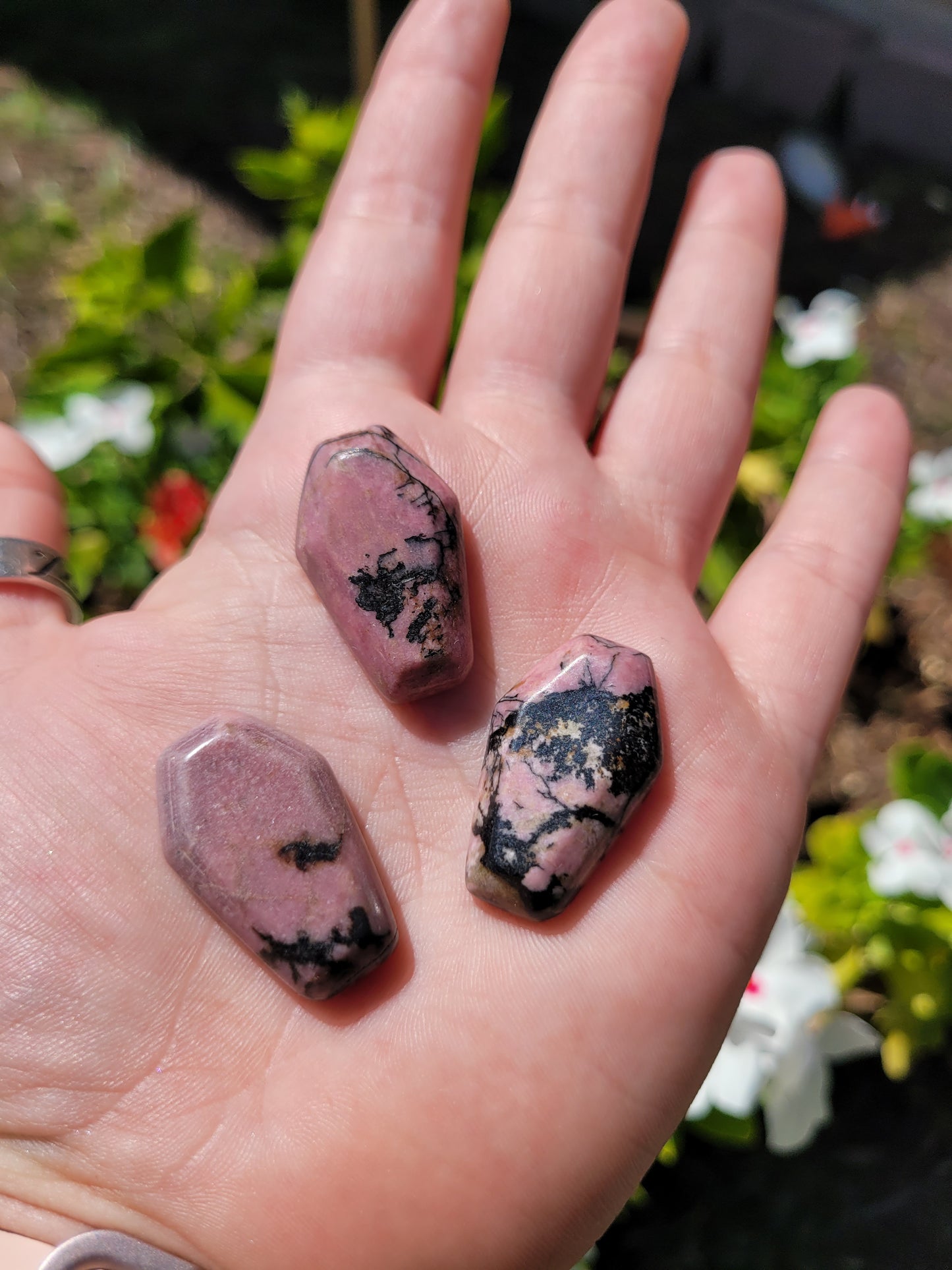 Mini Coffin Carving - Rhodonite