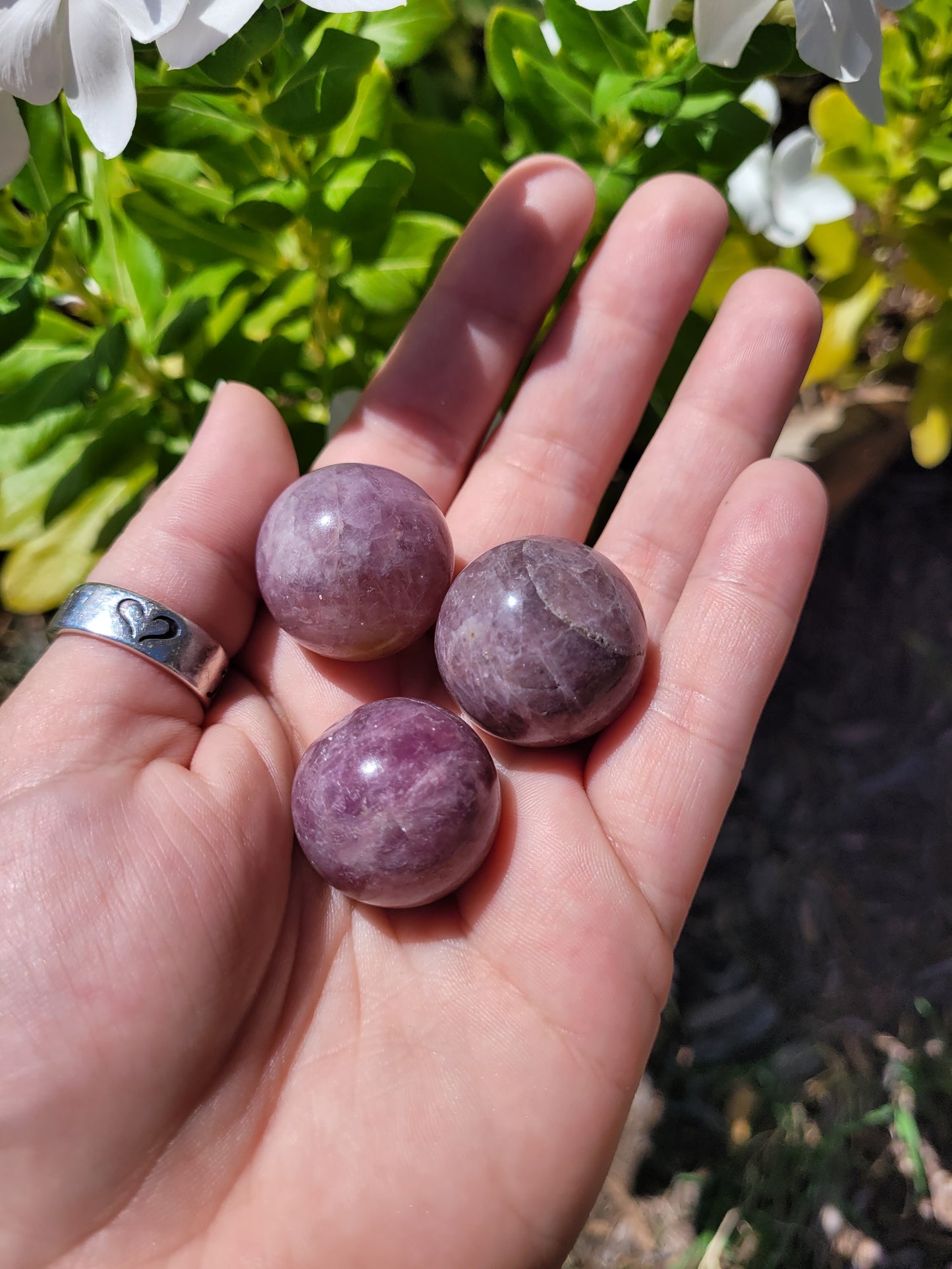 Lavender Rose Quartz Spheres