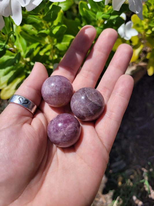 Lavender Rose Quartz Spheres