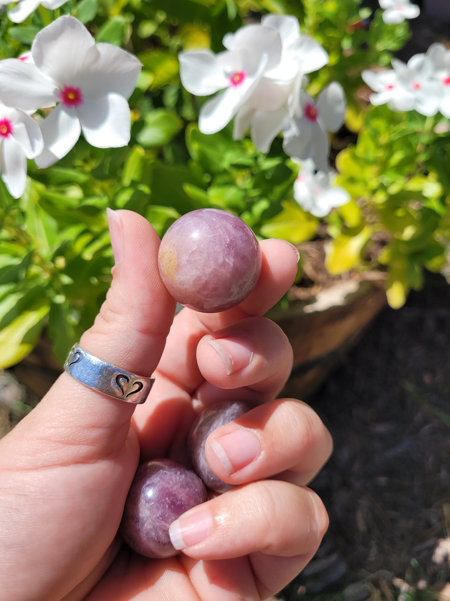 Lavender Rose Quartz Spheres