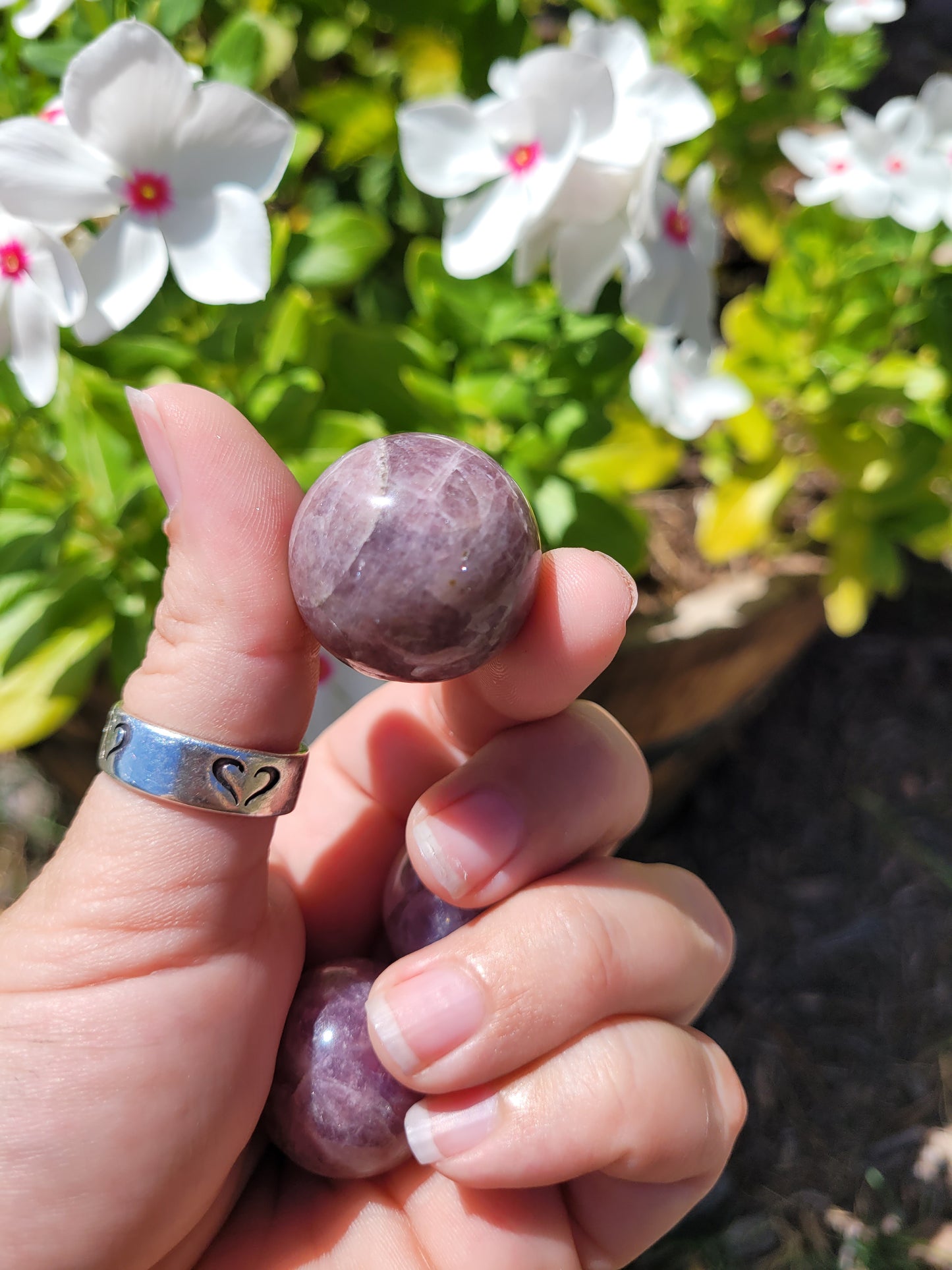 Lavender Rose Quartz Spheres