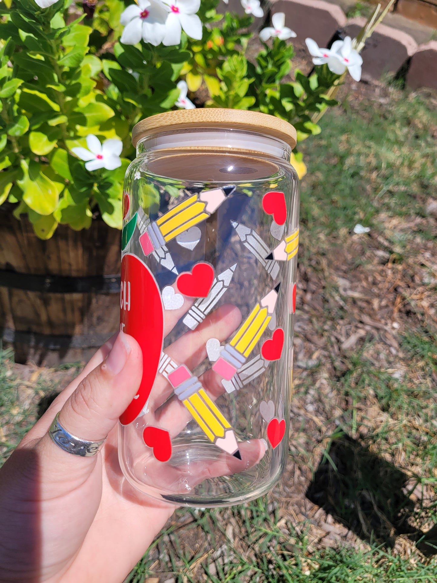 Teacher Glass Cups - 16 oz