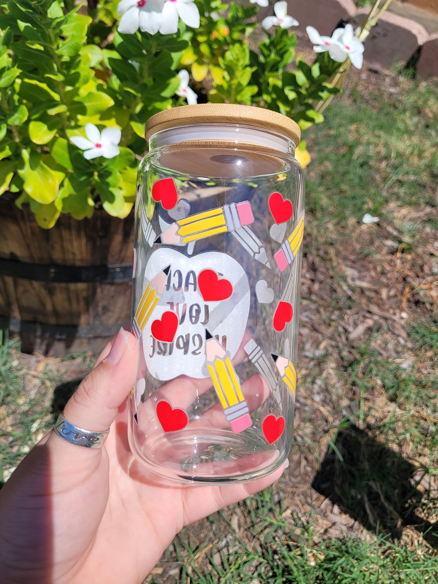 Teacher Glass Cups - 16 oz