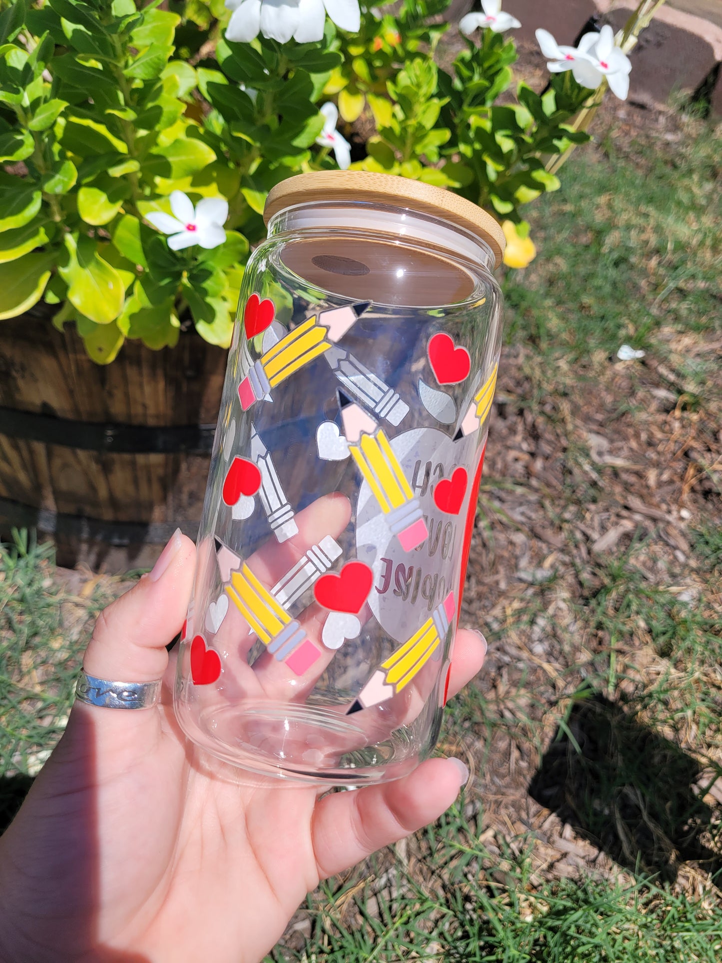 Teacher Glass Cups - 16 oz