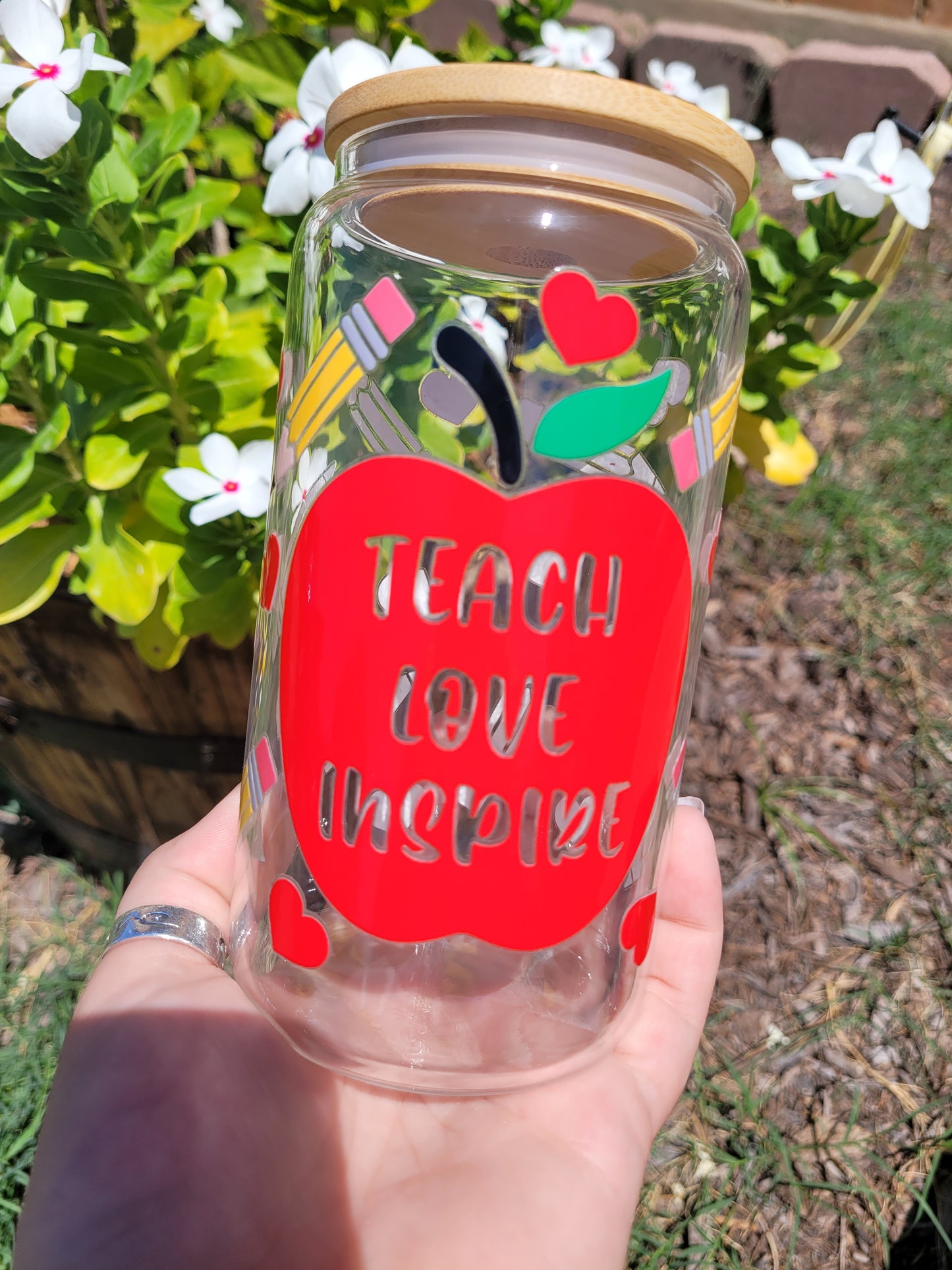 Teacher Glass Cups - 16 oz