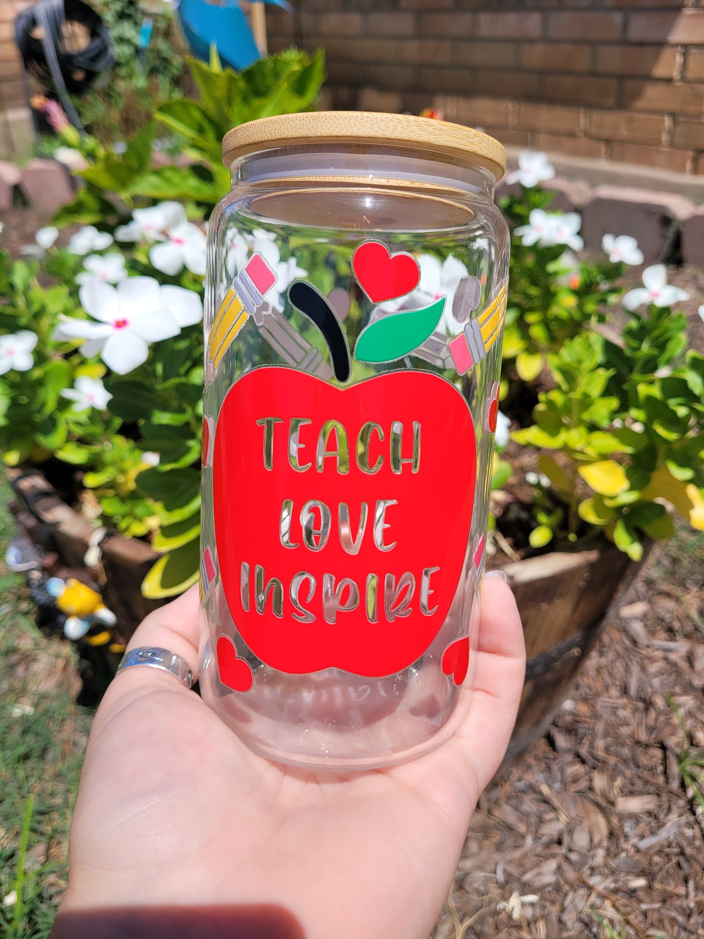 Teacher Glass Cups - 16 oz
