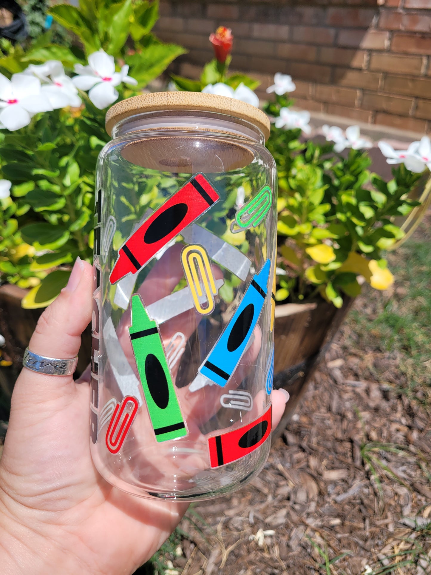Teacher Glass Cups - 16 oz