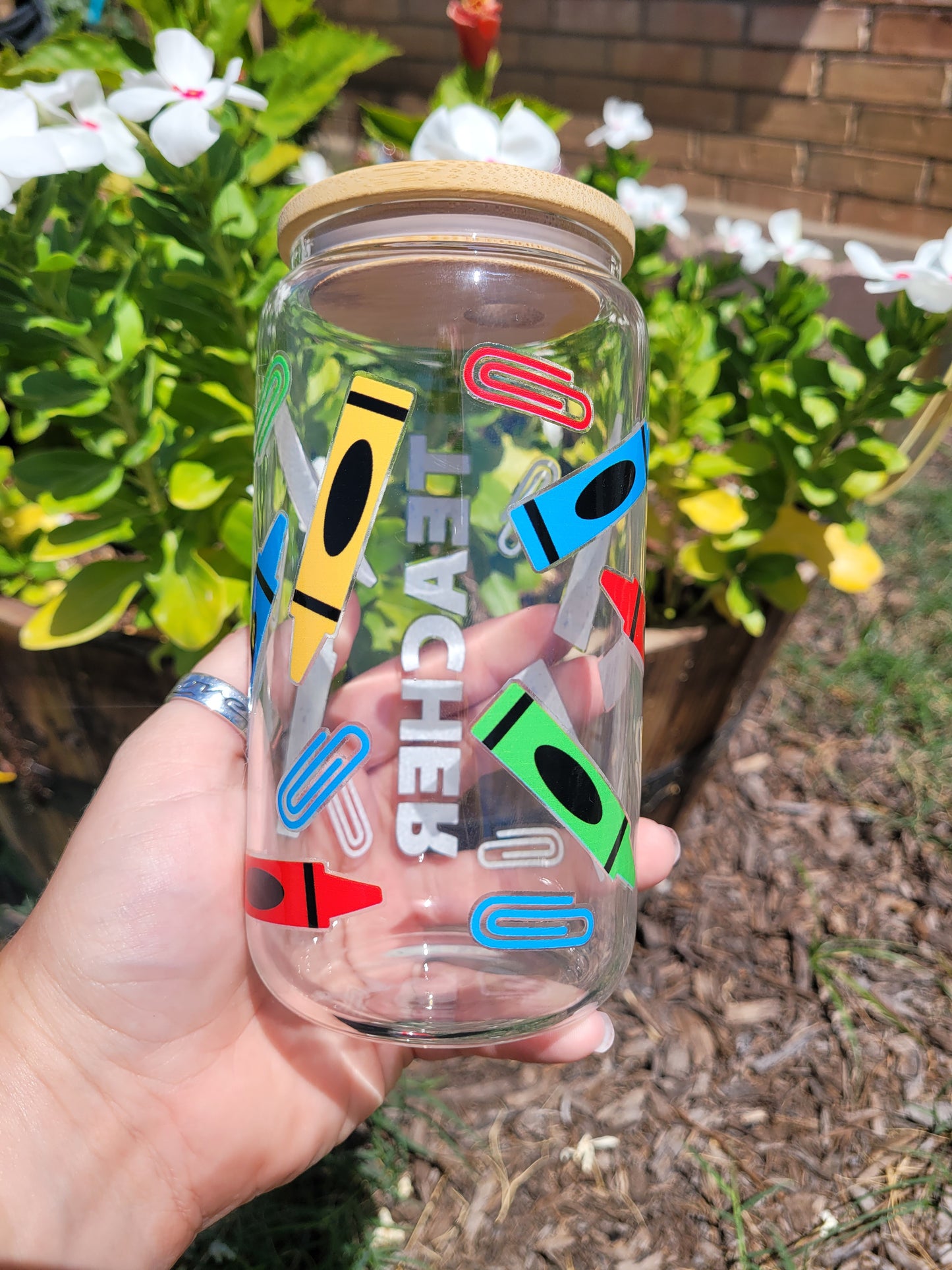 Teacher Glass Cups - 16 oz