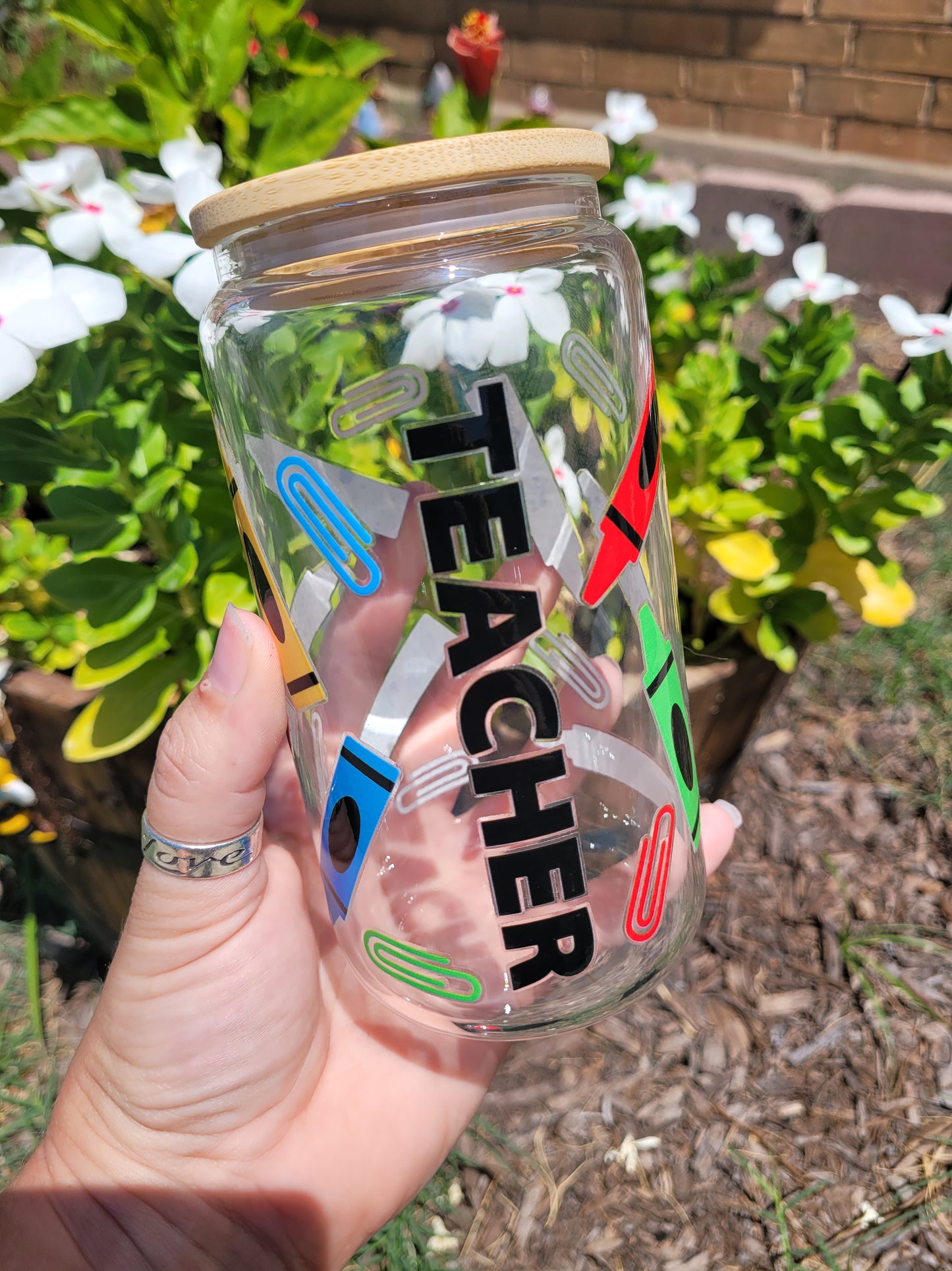 Teacher Glass Cups - 16 oz