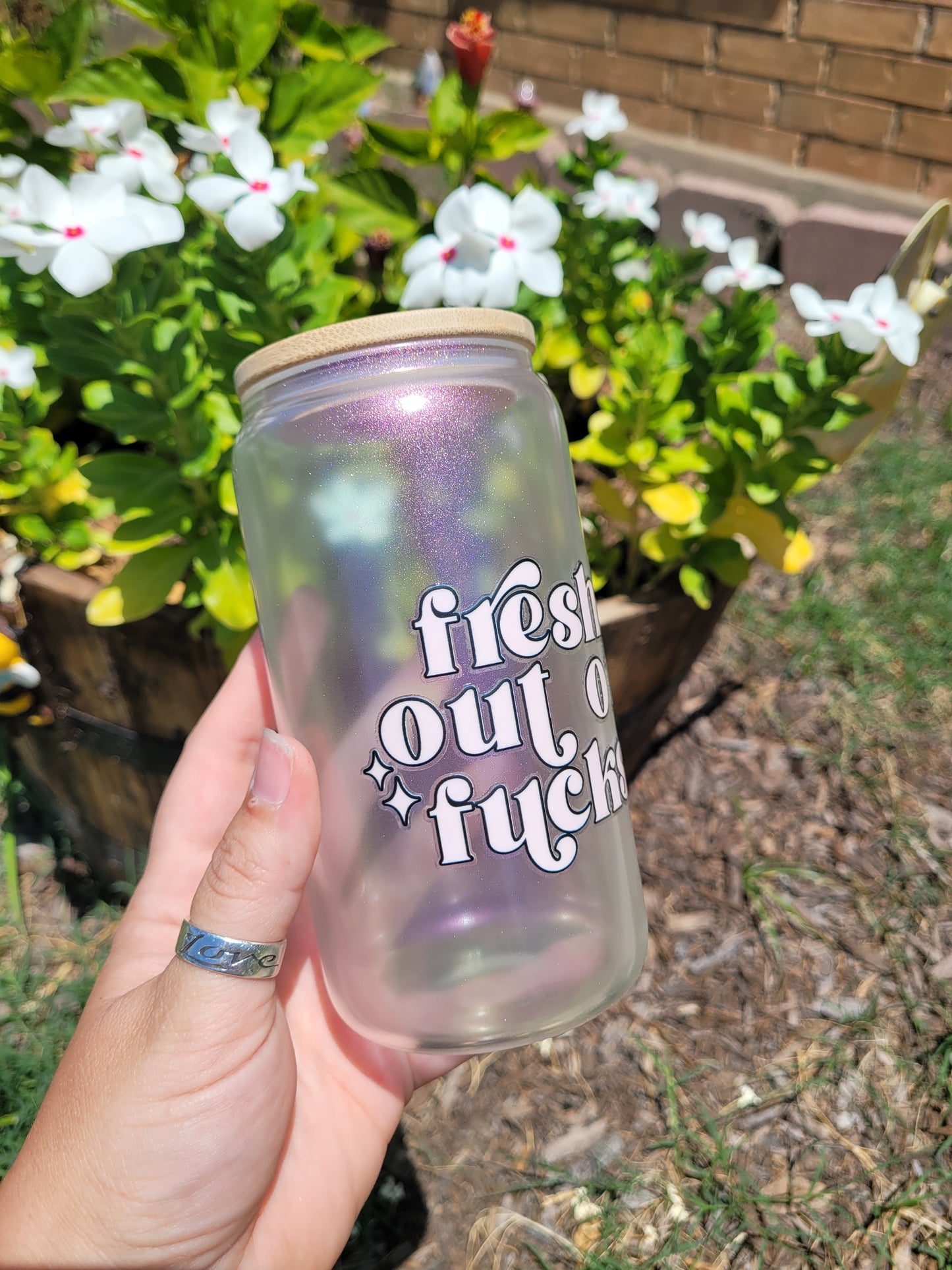Fresh Out Of Fucks Glass Cup - 16 oz