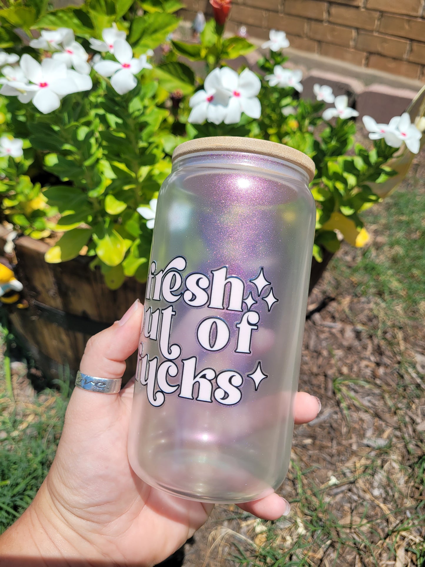 Fresh Out Of Fucks Glass Cup - 16 oz