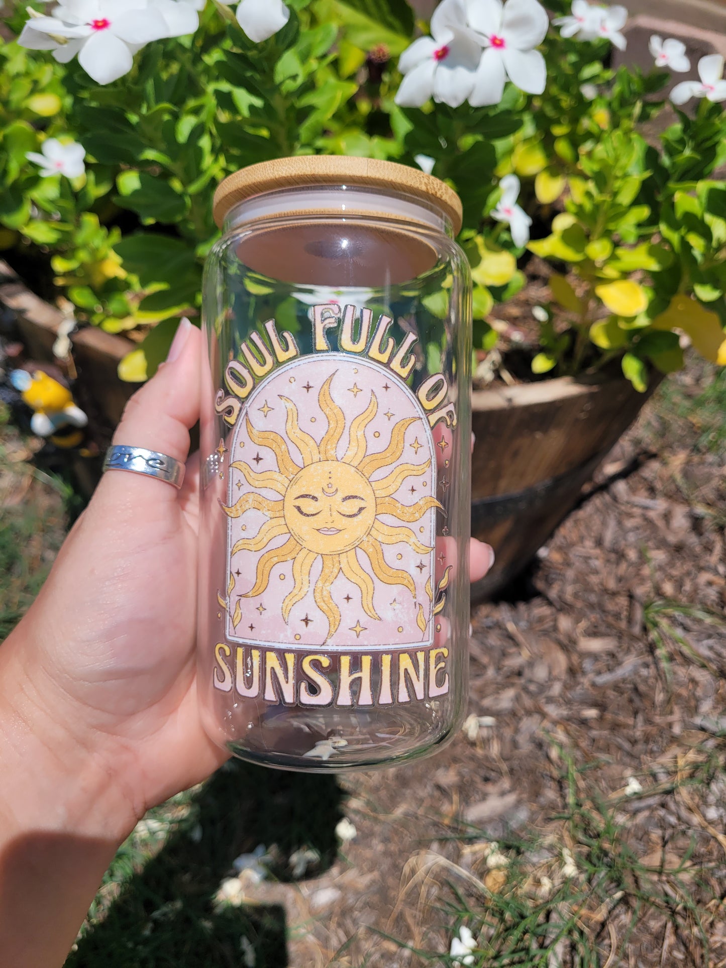 Sunshine Glass Cup - 16 oz