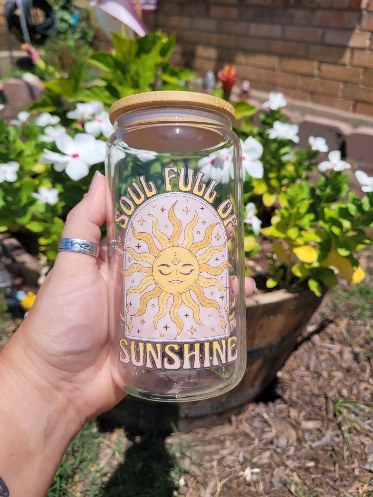 Sunshine Glass Cup - 16 oz