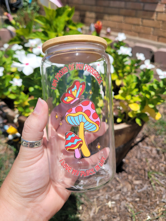 I am Proud Glass Cup - 16 oz