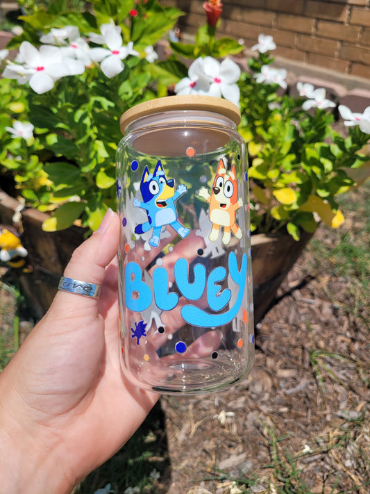Bluey! Glass Cup - 16oz