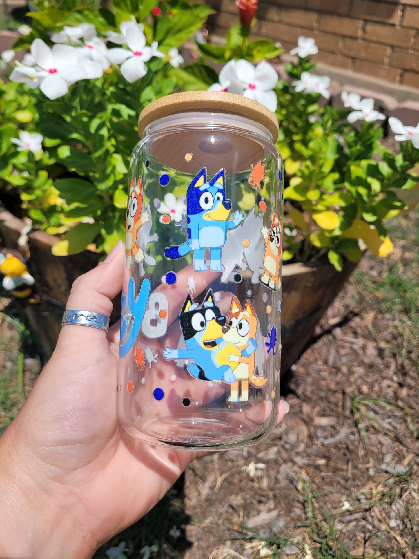 Bluey! Glass Cup - 16oz