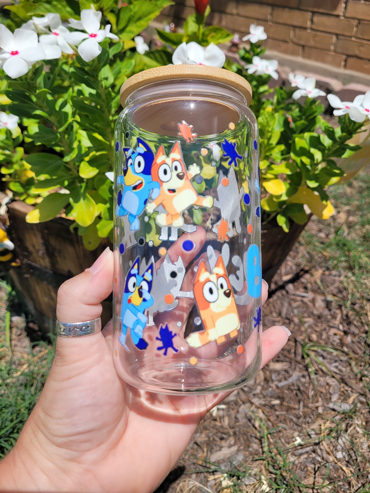 Bluey! Glass Cup - 16oz