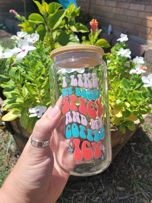 Spicy Icey Glass Cup - 16 oz