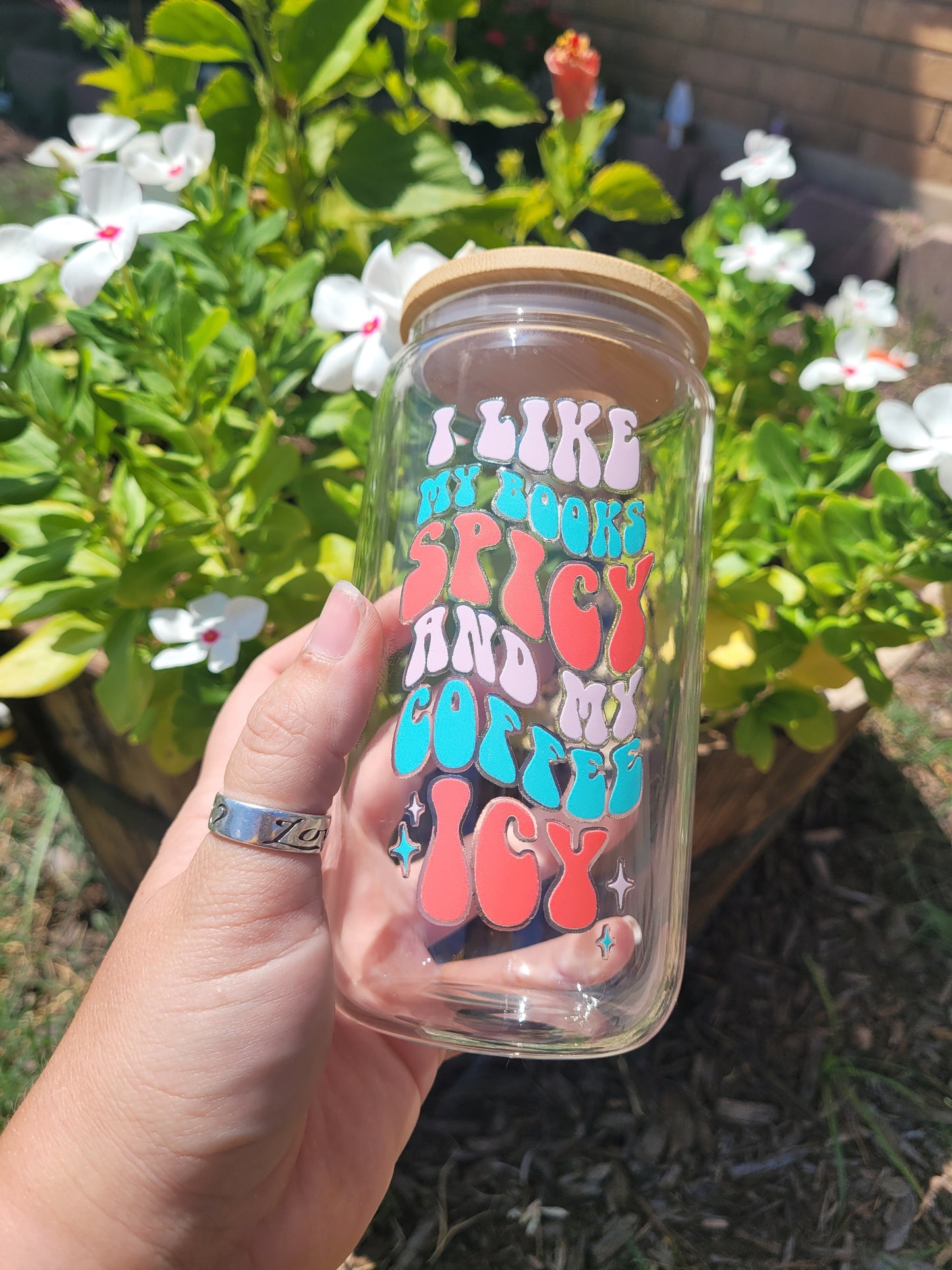 Spicy Icey Glass Cup - 16 oz
