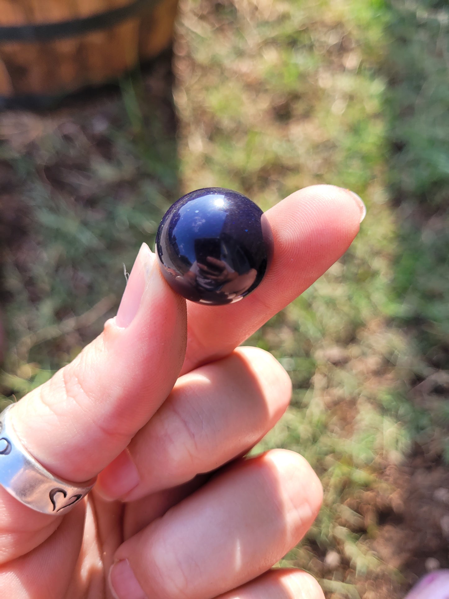 Blue Sandstone Sphere