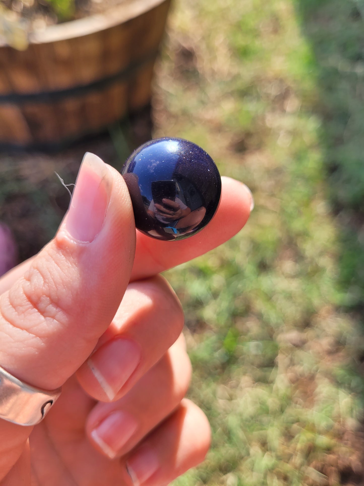 Blue Sandstone Sphere