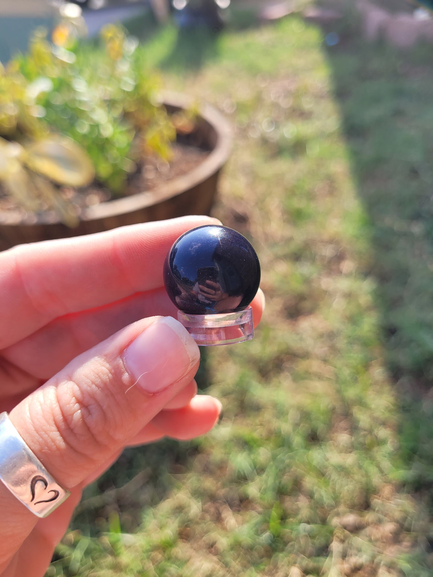 Blue Sandstone Sphere