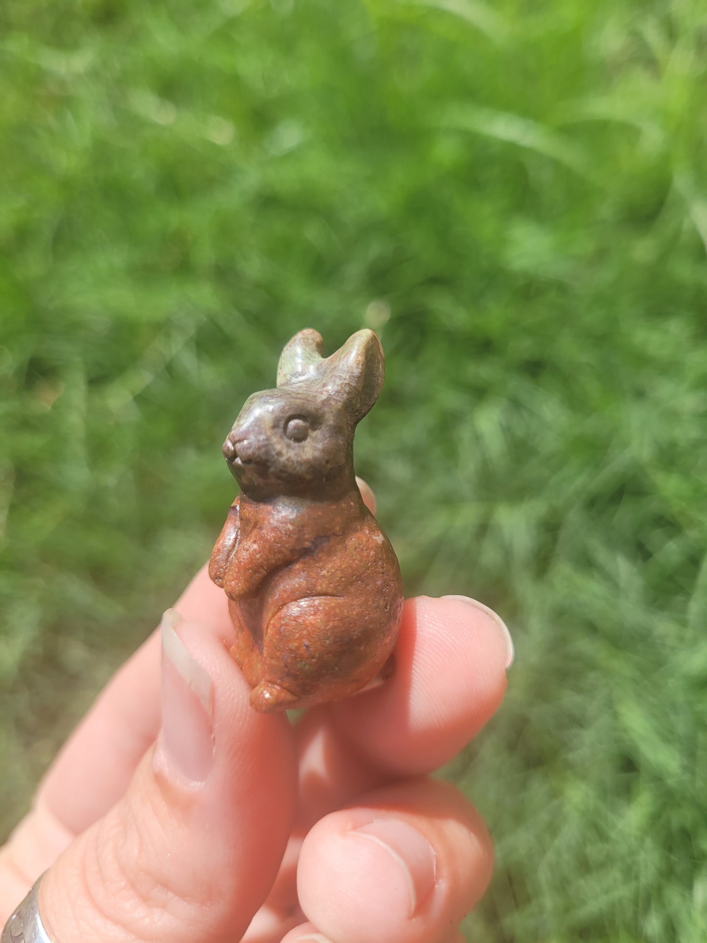 Standing Bunny Crystal Carving
