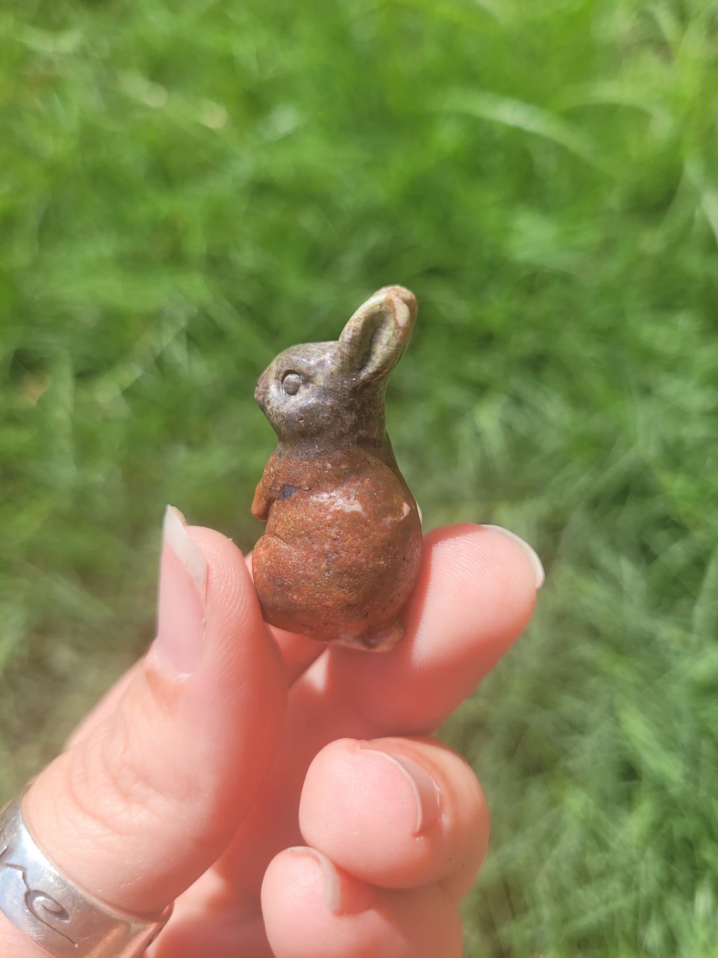 Standing Bunny Crystal Carving