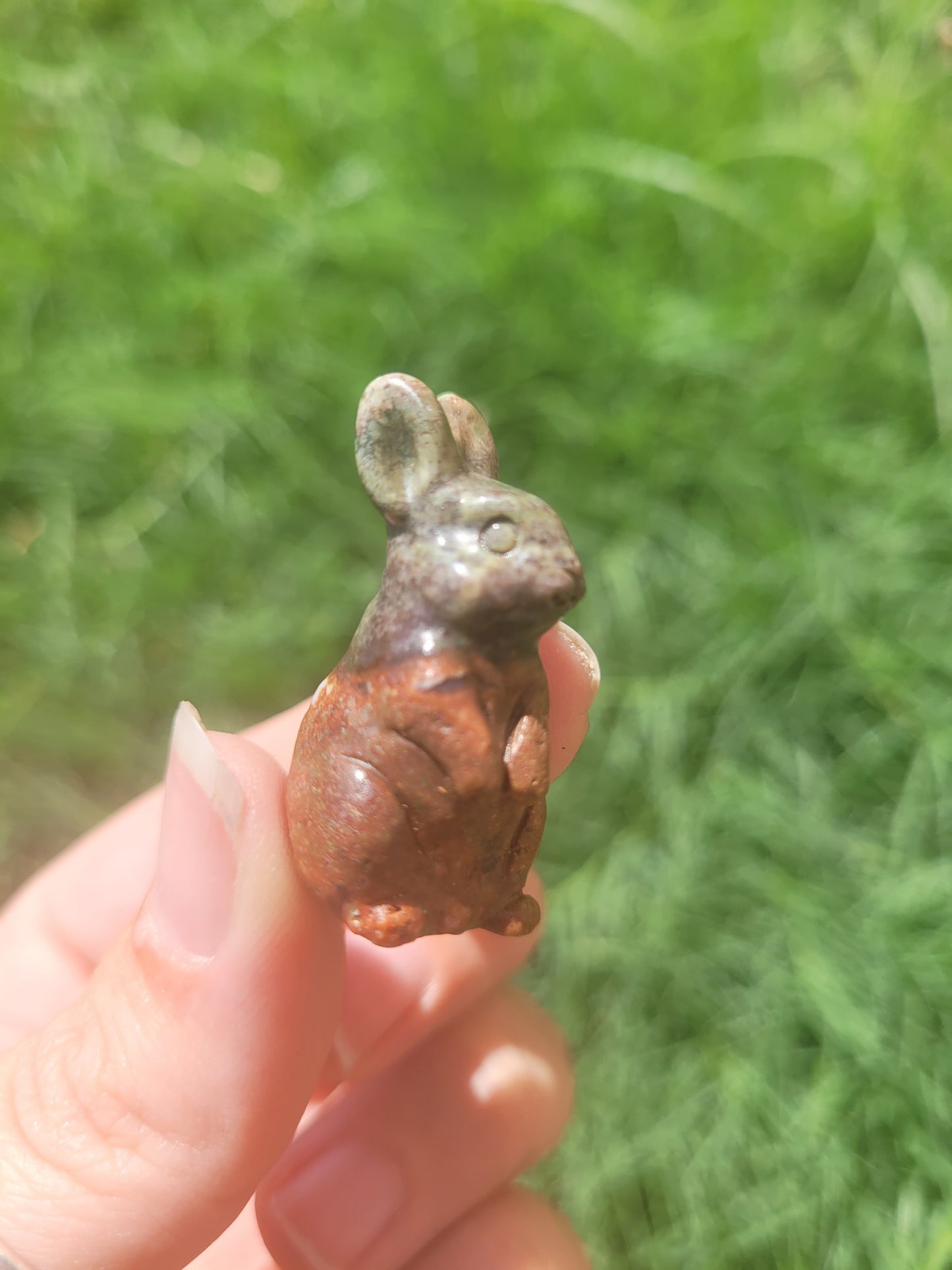 Standing Bunny Crystal Carving