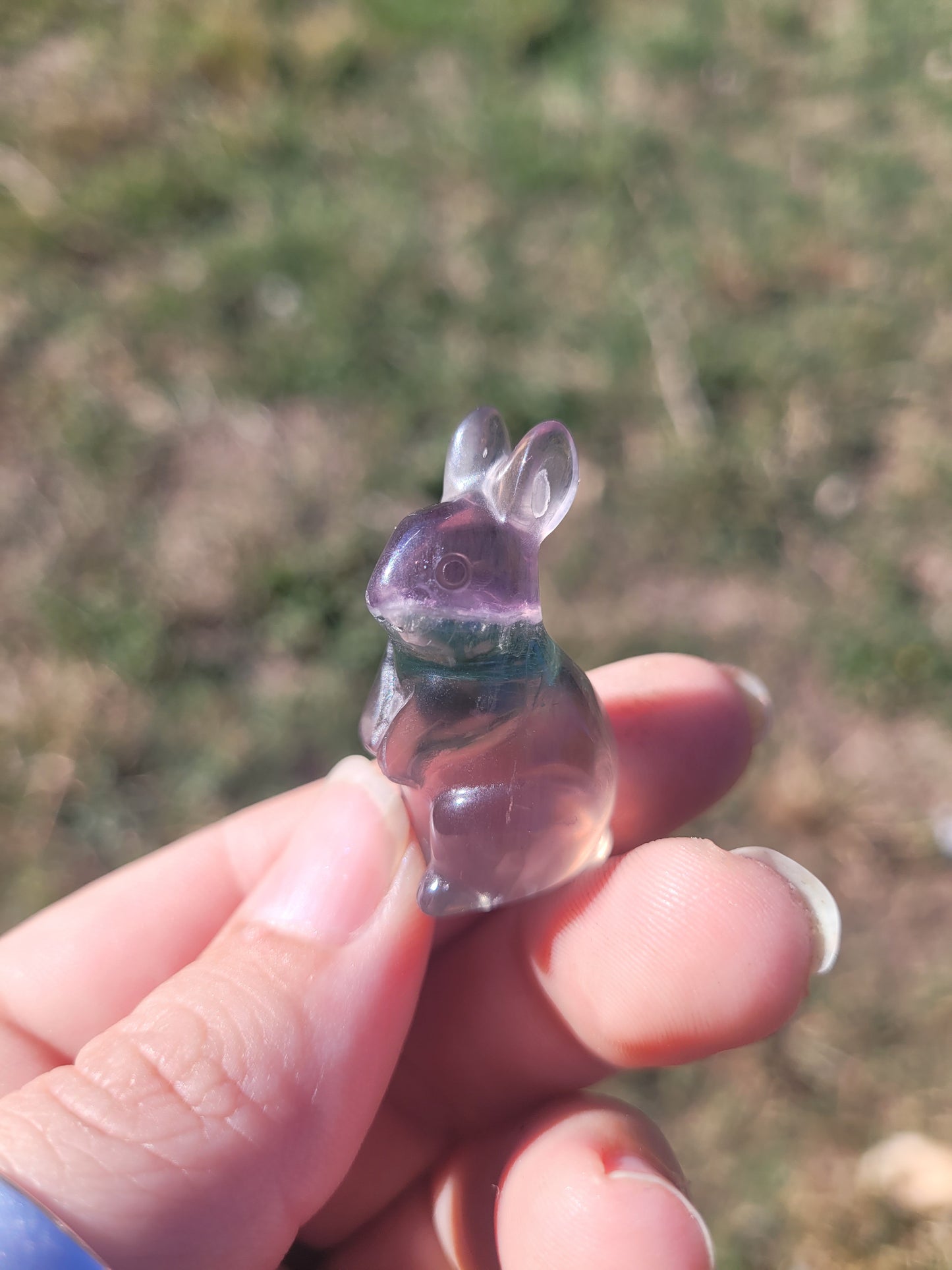 Standing Bunny Crystal Carving