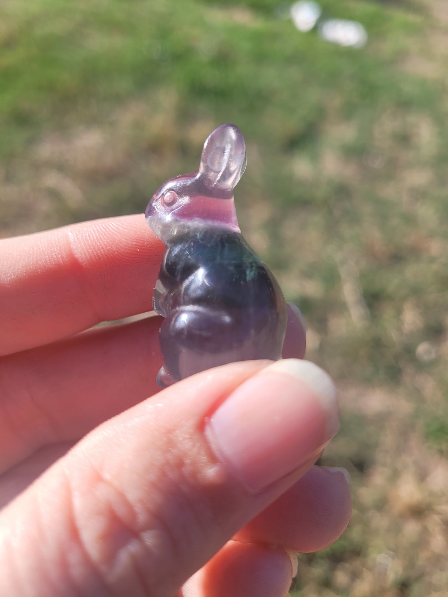 Standing Bunny Crystal Carving