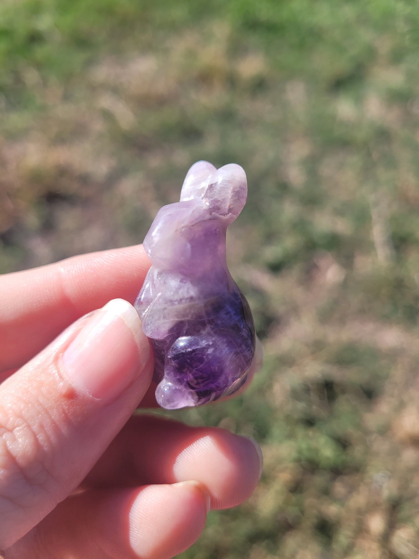 Standing Bunny Crystal Carving