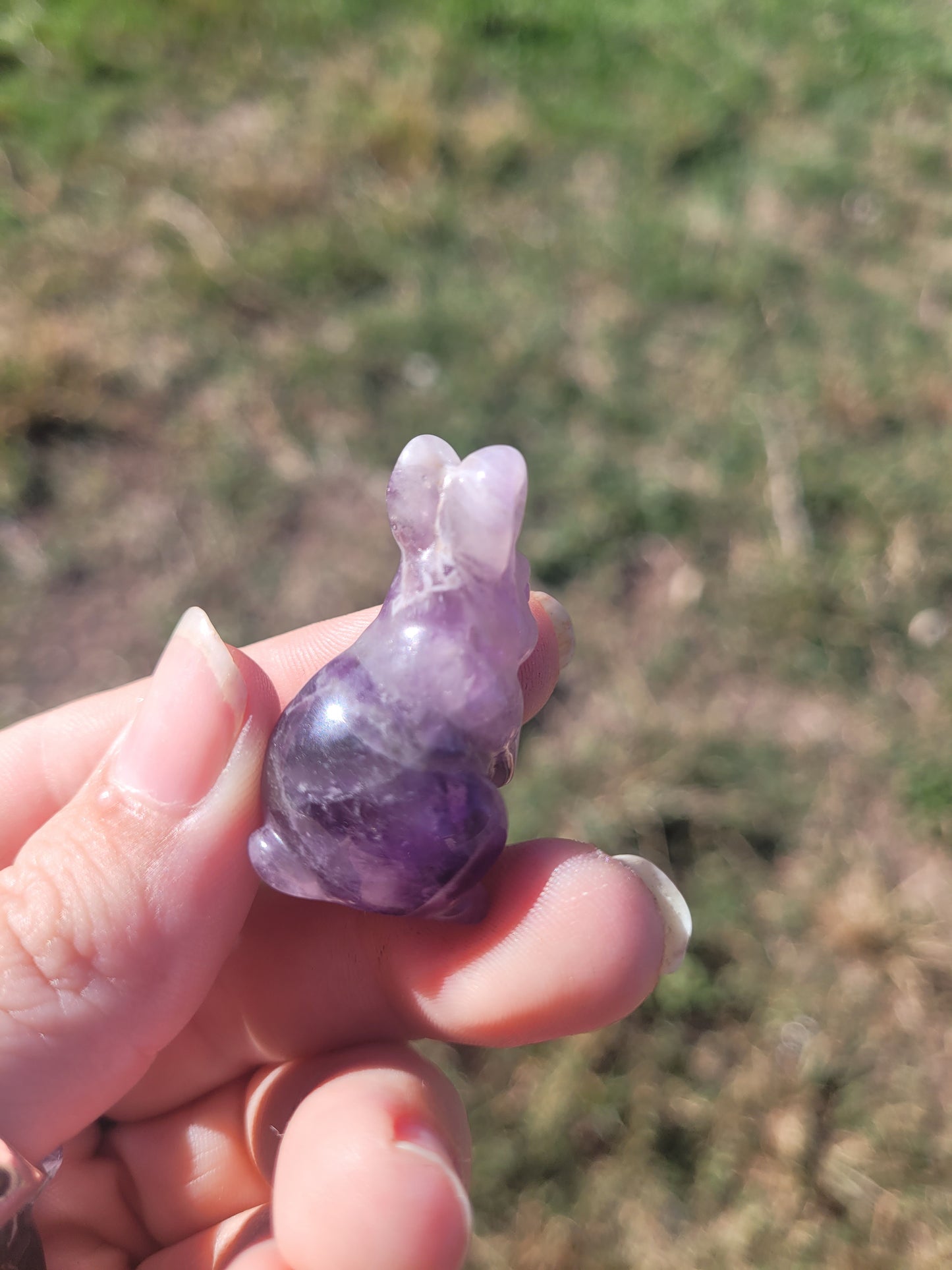 Standing Bunny Crystal Carving